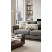 Kit 2 Almofadas Jacquard Codão 33 - Bege Geométrico