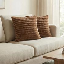 Kit 2 Almofadas Luxo Soft Wave Decoração Sofá Sala Mocha 45x45 Novadecora Kit 2 Almofadas Luxo Soft Wave Decoração Sofá Sala Mocha 45x45 Novadecora