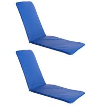 Kit 2 Almofadas P/ Espreguiçadeira Colchonete AZUL