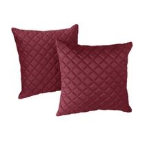 Kit 2 Almofadas Tressê 50x50cm Veludo Marsala - Nexta Casa