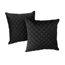 Kit 2 Almofadas Tressê 50x50cm Veludo Preto - Nexta Casa