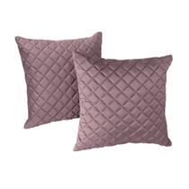 Kit 2 Almofadas Tressê 50x50cm Veludo Rosê - Nexta Casa