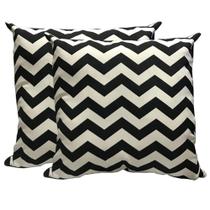 Kit 2 Almofadas zig zag preto 45x45x- Dominic Decor Kit 2 Almofadas zig zag preto 45x45x- Dominic Decor