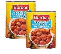 Kit 2 almondegas ao molho bordon lata 830g Kit 2 almondegas ao molho bordon lata 830g