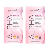 Kit 2 Alpha Mater Multinutrientes P/ Gestantes Puravida