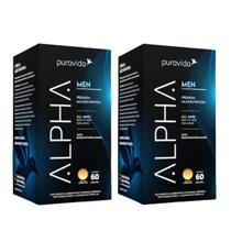 kit 2 Alpha Men Polivitamínico Masculino Premium Puravida
