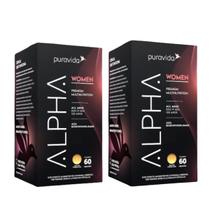 Kit 2 Alpha Women Polivitamínico Feminino Premium Puravida Kit 2 Alpha Women Polivitamínico Feminino Premium Puravida