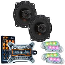 Kit 2 Alto Falantes 5 JBL FLEX4 5TRFX55 110 Watts Rms + Kit 4 Strobo AJK 6W Ritimico 3.0