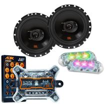 Kit 2 Alto Falantes 6 JBL FLEX4 6TRFX55 110 Watts Rms + Kit 2 Strobo AJK 6W Ritimico 3.0