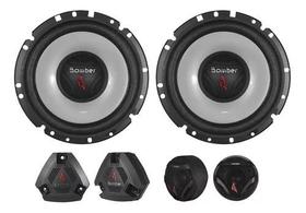 Kit 2 Alto Falantes Bomber Two Way 2 Vias Upgrade 6 Pol + Tweeter + Mid Bass 120W 4 Ohms