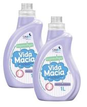 kit 2 Amaciante de Roupas Vida Macia Glicerina & Amêndoas 1L
