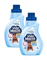 Kit 2 Amaciante Diluido Vida Macia Glicerina e Lavanda 1L Kit 2 Amaciante Diluido Vida Macia Glicerina e Lavanda 1L