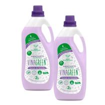 Kit 2 Amaciante Vinagreen 2L Suavidade Perfume Hipoalergênico Álcool Orgânico Hipoalergênico Natural Óleos Essenciais Roupas Finas Bebê Delicadas