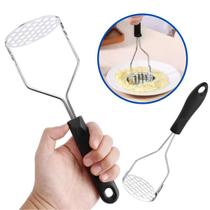 Kit 2 Amassador De Batata Legumes Inox Com Cabo Plástico Resistente Kit 2 Amassador De Batata Legumes Inox Com Cabo Plástico Resistente