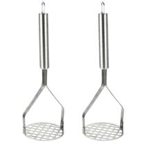 Kit 2 Amassador De Batatas Legumes Purê 26cm Inox Espremedor Kit 2 Amassador De Batatas Legumes Purê 26cm Inox Espremedor