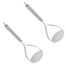 Kit 2 Amassador Espremedor De Batatas Purê Inox Cabo Kit 2 Amassador Espremedor De Batatas Purê Inox Cabo
