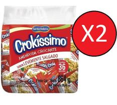 Kit 2 Amendoim Crokissimo S/pele Santa Helena 36x24g-864g