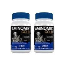 Kit 2 Aminomix Gold 120 comprimidos Suplemento Para Cães E Gatos