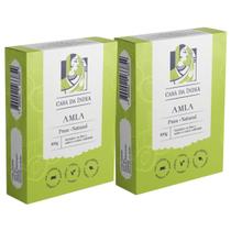 Kit 2 Amla em Pó Phyllanthus Emblica, 100g, Casa da India, Poderoso tratamento Capilar Natural