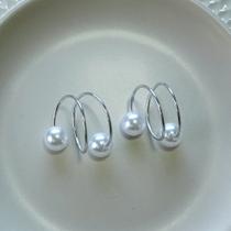 Kit 2 Anéis De Guardanapo Pérola Duas Voltas 4,5x4,5 Argola