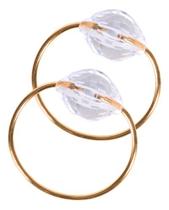 Kit 2 Anéis Porta Guardanapos Cristalino Argola Metal