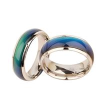 Kit 2 Anel Aliança De Humor Muda De Cor Casal Aço inox
