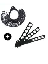 Kit 2 Aneleira Régua Plástico Medir Dedo Medidor Anel Kit 2 Aneleira Régua Plástico Medir Dedo Medidor Anel