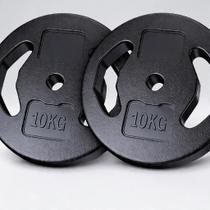 Kit 2 Anilhas Vazadas 10kg Para Musculação Total 20kg Fitnes