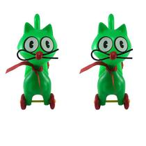 Kit 2 Animal de Brinquedo Gato Chorão Sanfonado Com Som Verde
