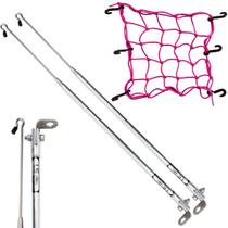 Kit 2 Antena Corta Pipa Cerol Linha Fio Proteção Cromada Retrovisor / Rede Redinha Elástica Aranha Capacete Moto Kit 2 Antena Corta Pipa Cerol Linha Fio Proteção Cromada Retrovisor / Rede Redinha Elástica Aranha Capacete Moto
