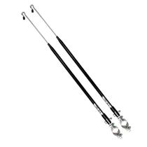 Kit 2 Antena Moto Anti Cerol Corta Linha Pipa Fio Guidão Retrátil Segurança Proteção Cor Preta
