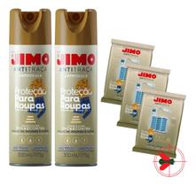 Kit 2 Anti Traça Jimo 300ml + 3 Cartelas Anti Traça Jimo