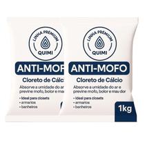 Kit 2 Antimofo 1Kg Cloreto De Cálcio Absorve Umidade Kit 2 Antimofo 1Kg Cloreto De Cálcio Absorve Umidade