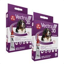 Kit 2 Antiparasitário Vectra 3D Cães 40 a 67Kg Ceva - 1 Pipeta 8mL