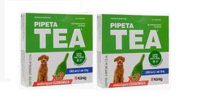 Kit 2 AntiPulga Pipeta Tea Cães 5,1 Kg Á 10kg KIT C/3 Pipeta