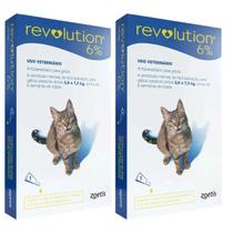 Kit 2 Antipulgas Zoetis Revolution 6% Gatos De 2,6 A 7,5kg Kit 2 Antipulgas Zoetis Revolution 6% Gatos De 2,6 A 7,5kg