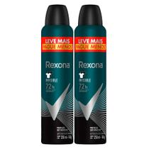Kit 2 Antitranspirante Aerosol Rexona Men Invisible 250ml