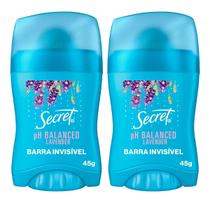 Kit 2 Antitranspirantes em Barra Secret PH Balanceado Lavanda 45g