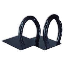 Kit 2 Aparador de Livros Suporte Decorativo Ferradura Preta