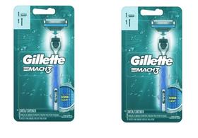 Kit 2 Aparelho De Barbear Gillette Mach 3 Aqua - P&G Kit 2 Aparelho De Barbear Gillette Mach 3 Aqua - P&G