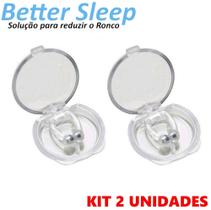 Kit 2 Aparelhos Anti Ronco Apnéia Clip Nasal De Silicone Magnético - Better Sleep