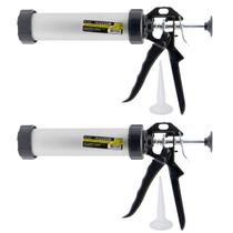 Kit 2 Aplicadora Silicone Alumínio Prof Tubular