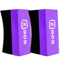 Kit 2 Aplicadores De Pretinho Para Pneus Zacs Espuma Curvada