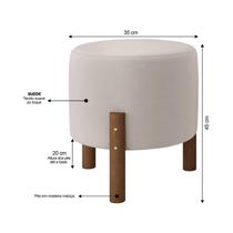 Kit 2 Apollo Puff Banqueta Redondo Sala Quarto Decorativo