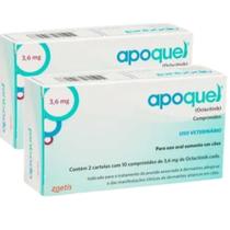 Kit 2 Apoquel 3,6mg Zoetis Alívio Rápido da Coceira em Cães