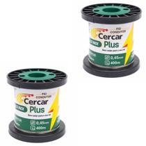 Kit 2 arame aco inox cerca eletrica 400g 0,45 igecast