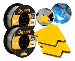 Kit 2 Arame Solda Mig Uso Sem Gás 0,8Mm 0.5Kg E71T-Gs Start