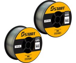 Kit 2 Arames De Solda Mig Para Uso Sem Gás 0,8mm 1kg Kit 2 Arames De Solda Mig Para Uso Sem Gás 0,8mm 1kg