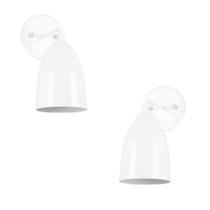 Kit 2 Arandela Aluminio Cone Sadan Branco 23x29cm