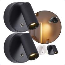 Kit 2 Arandela Cabeceira LED Recarregável Magnética Interna Kit 2 Arandela Cabeceira LED Recarregável Magnética Interna